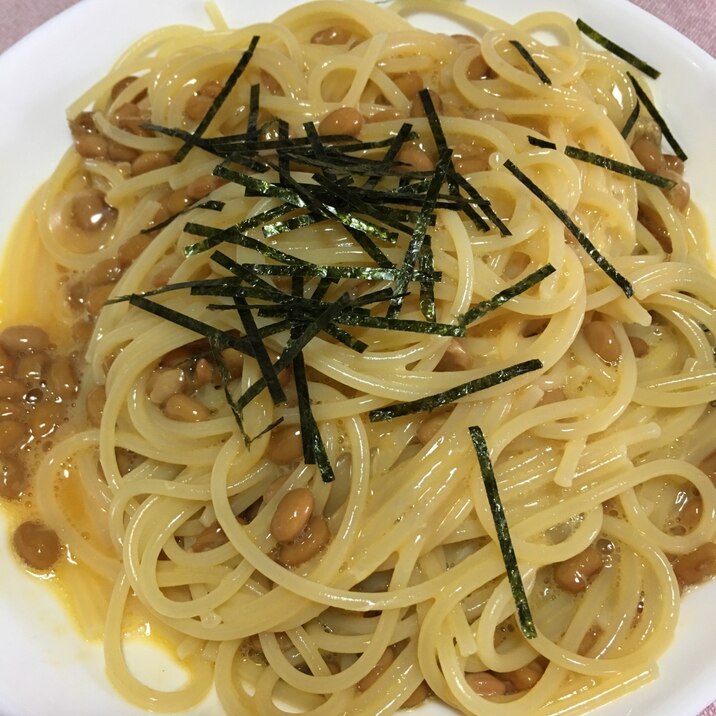 簡単なのに美味しく栄養が取れる納豆和風スパゲティ